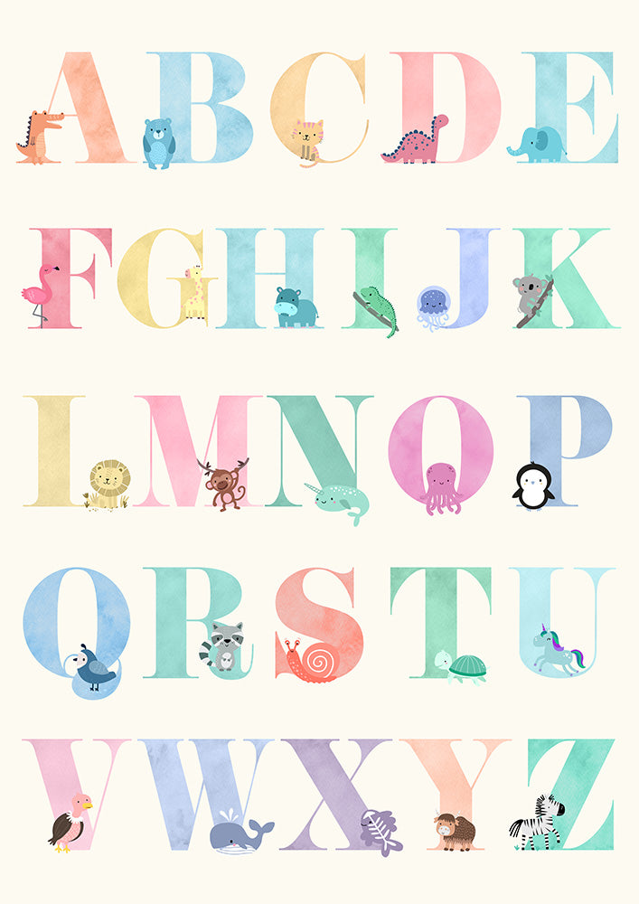 Animal Alphabet - Art Print - Zapista