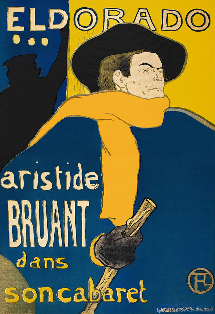 Eldorado: Aristide Bruant by Henri de Toulouse-Lautrec - Art Print - Zapista