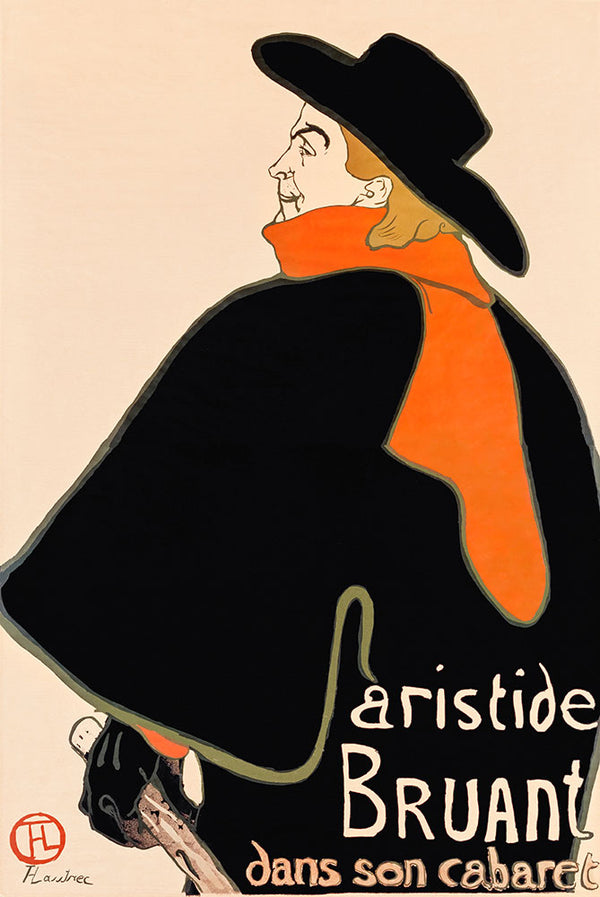 Aristide Bruant in His Cabaret by Henri de Toulouse-Lautrec - Art Print - Zapista