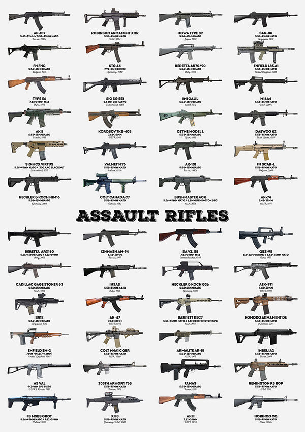 Assault Rifles - Art Print - Zapista