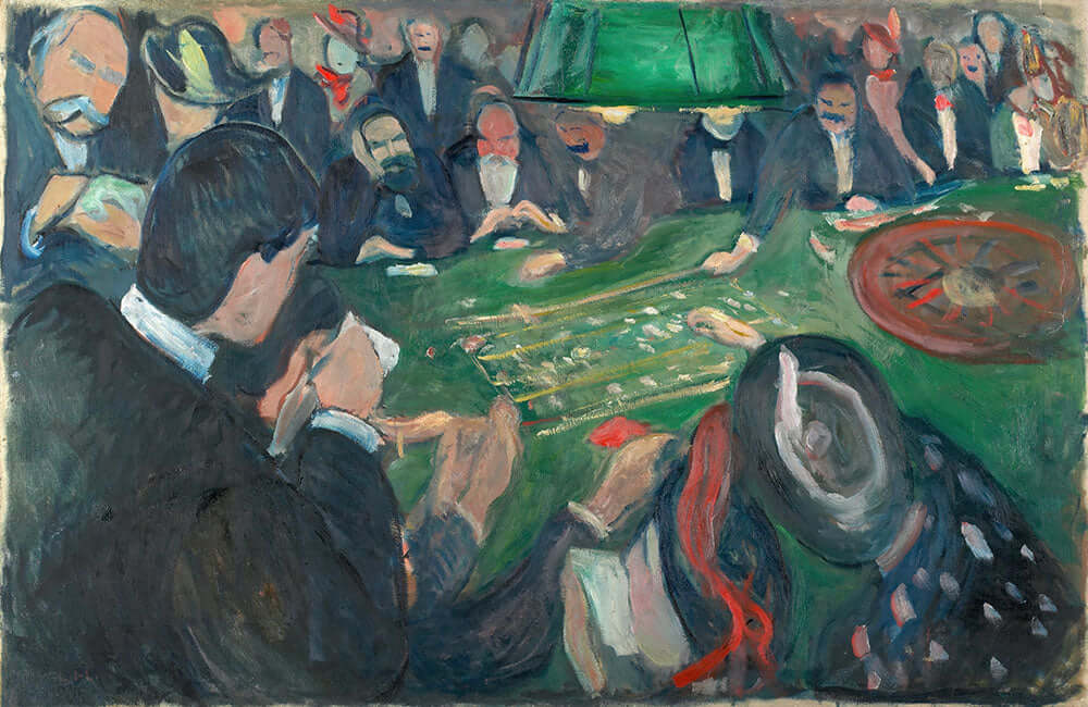 At the Roulette Table in Monte Carlo by Edvard Munch - Art Print - Zapista