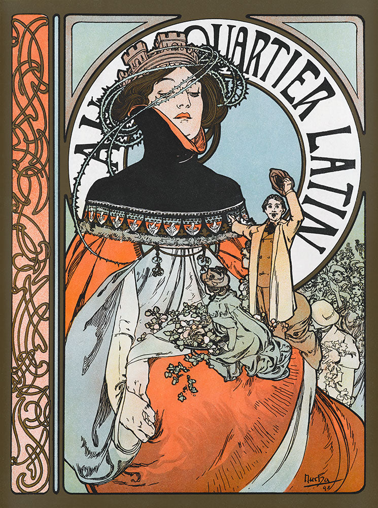 Au Quartier Latin by Alphonse Mucha - Art Print - Zapista