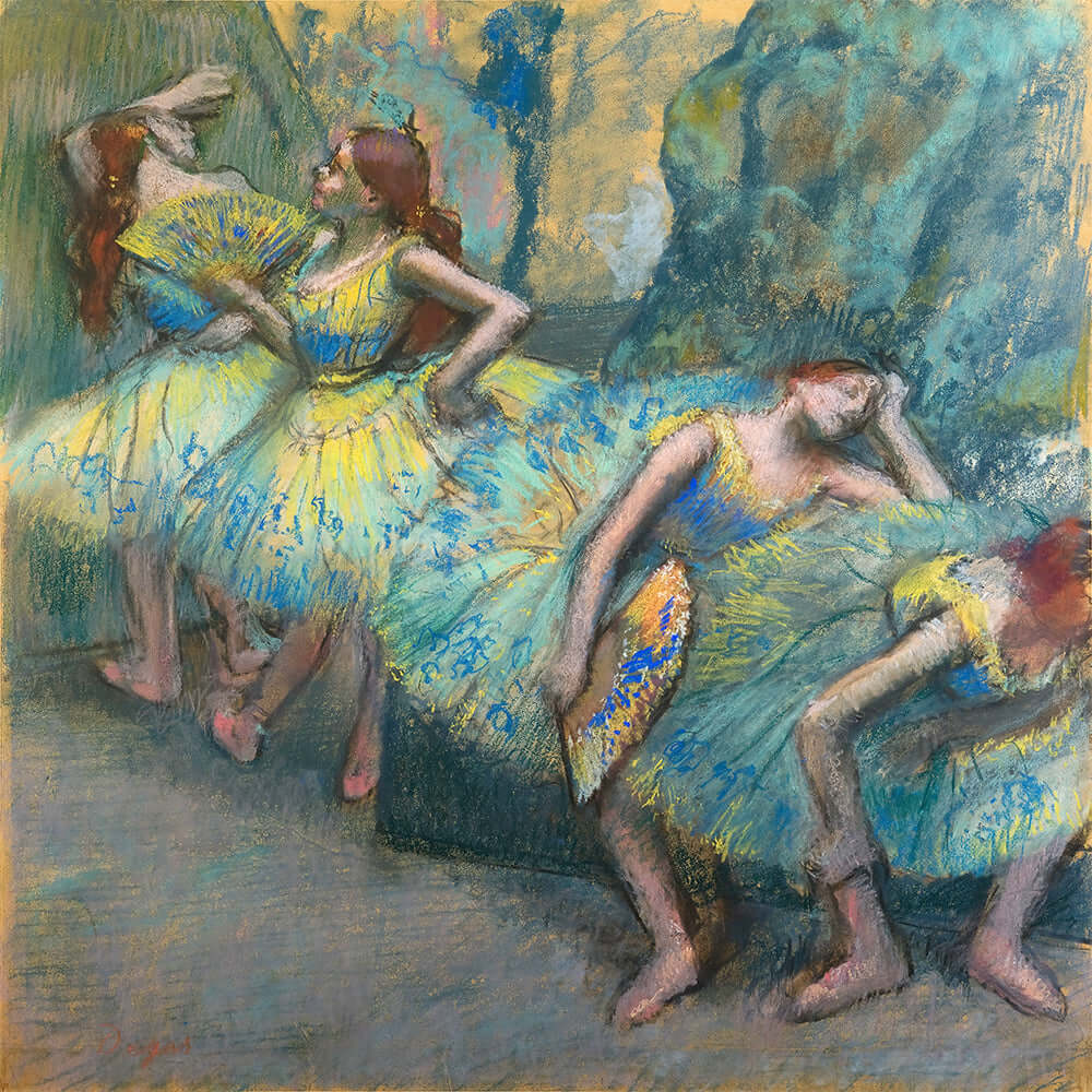 Ballet Dancers in the Wings by Edgar Degas - Art Print - Zapista