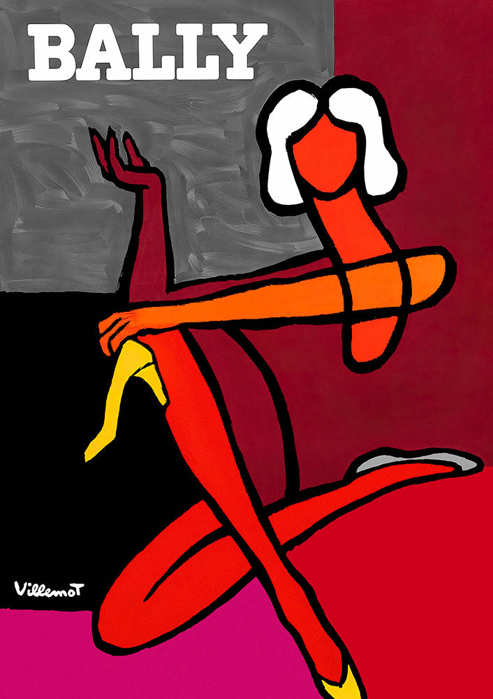 Bally Woman with a Yellow Shoe - Art Print - Zapista