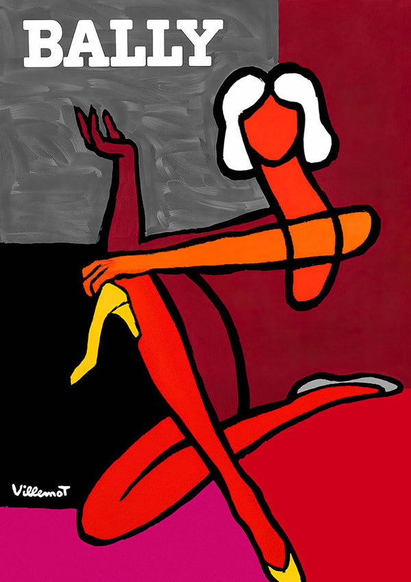 Bally Woman with a Yellow Shoe - Art Print - Zapista
