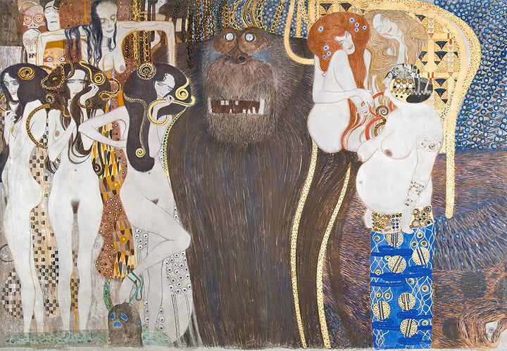 Beethoven Frieze - Hostile Forces by Gustav Klimt - Art Print - Zapista