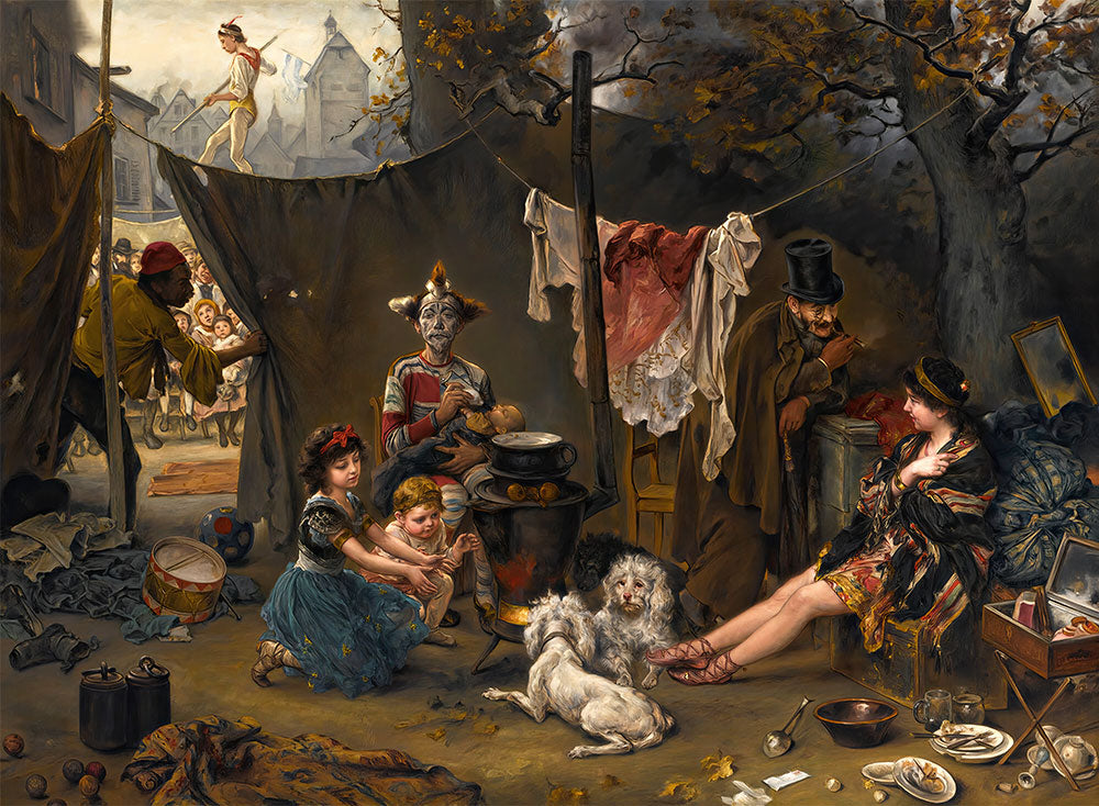 Behind the Scenes by Ludwig Knaus - Art Print - Zapista