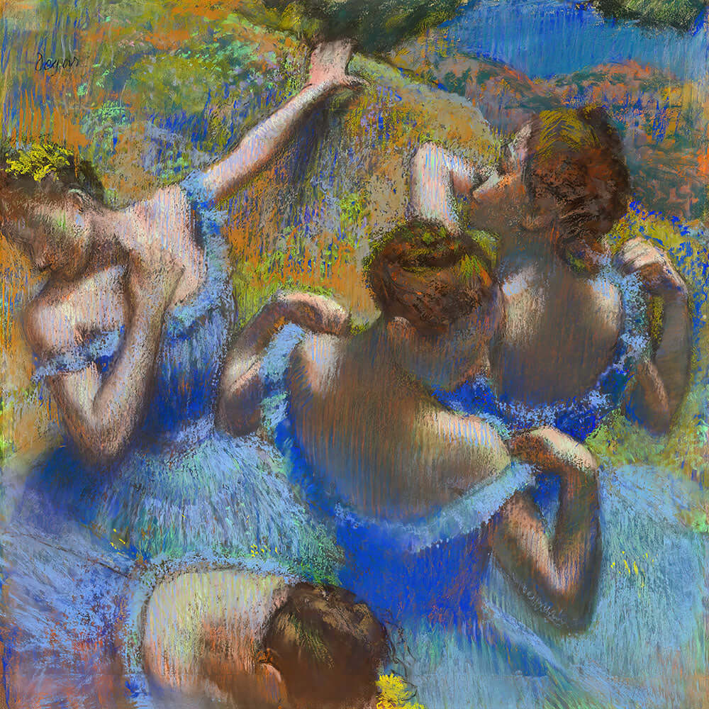 Blue Dancers by Edgar Degas - Art Print - Zapista