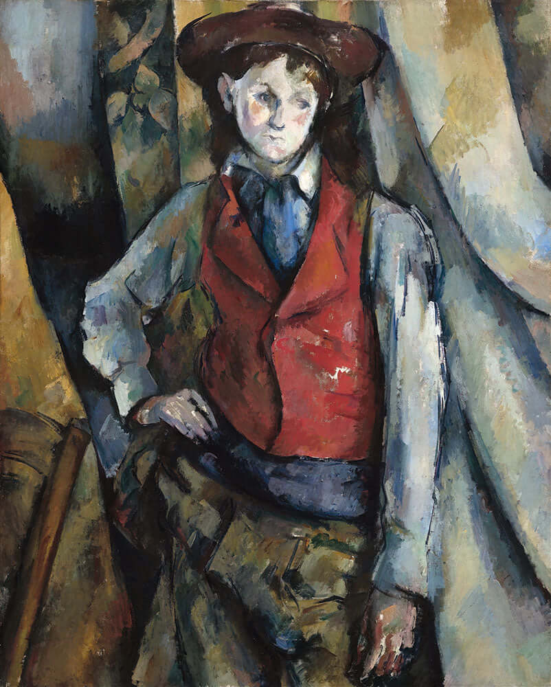 Boy in a Red Waistcoat by Paul Cézanne - Art Print - Zapista