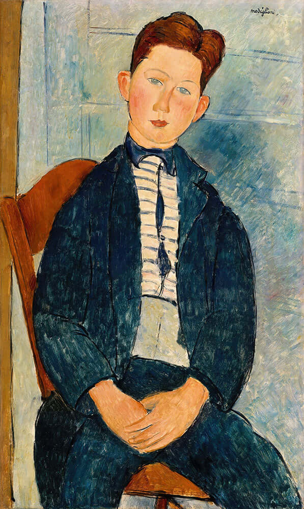 Boy in a Striped Sweater by Amedeo Modigliani - Art Print - Zapista