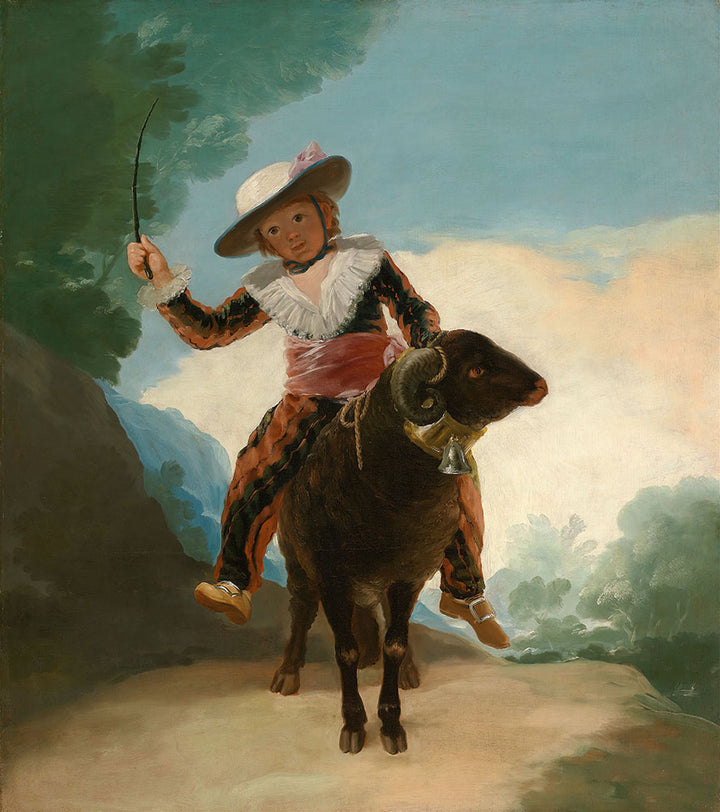 Boy on a Ram by Francisco Goya - Art Print - Zapista