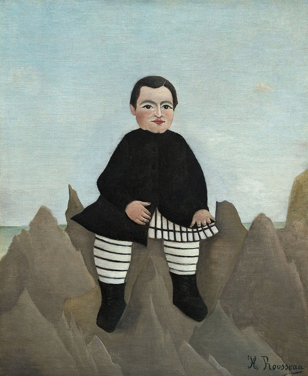 Boy on the Rocks by Henri Rousseau - Art Print - Zapista