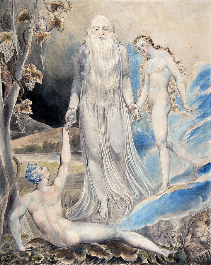 Angel of the Divine Presence Bringing Eve to Adam by William Blake - Art Print - Zapista