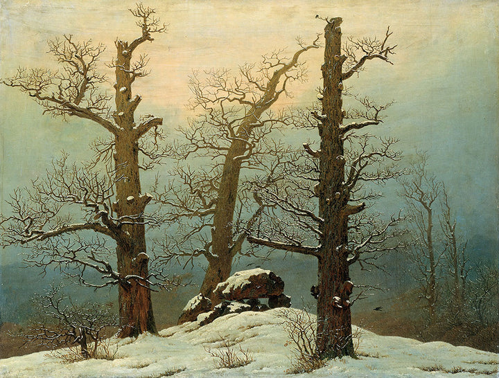 Cairn in Snow by Caspar David Friedrich - Art Print - Zapista