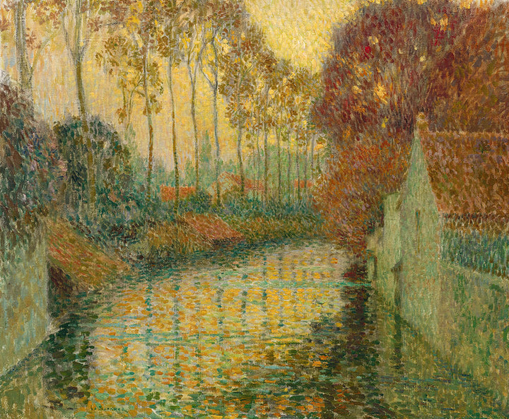 Canal in Autumn - Gisors by Henri Le Sidaner - Art Print - Zapista