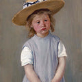 Child in a Straw Hat by Mary Cassatt - Art Print - Zapista