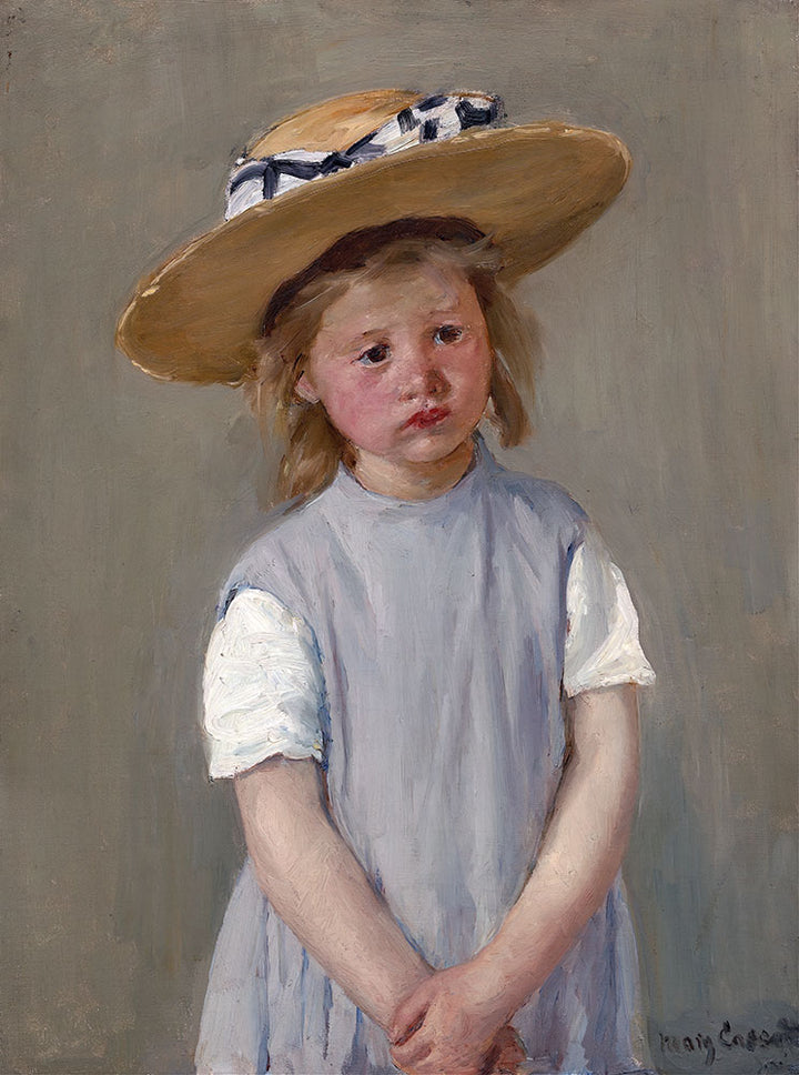 Child in a Straw Hat by Mary Cassatt - Art Print - Zapista