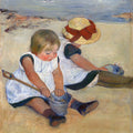 Children Playing on the Beach by Mary Cassatt - Art Print - Zapista