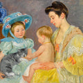 Children Playing with a Cat by Mary Cassatt - Art Print - Zapista