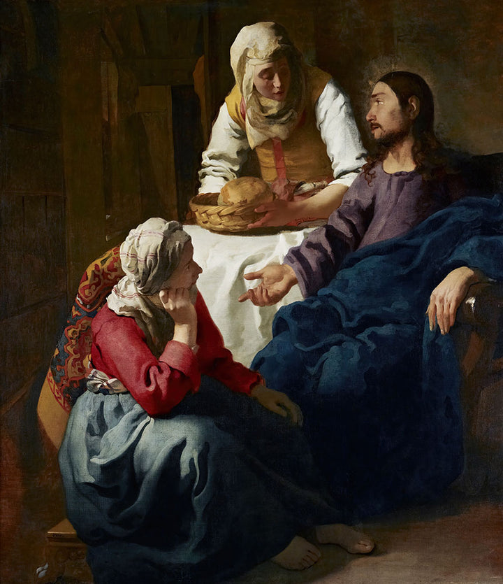 Christ in the House of Martha and Mary by Johannes Vermeer - Art Print - Zapista