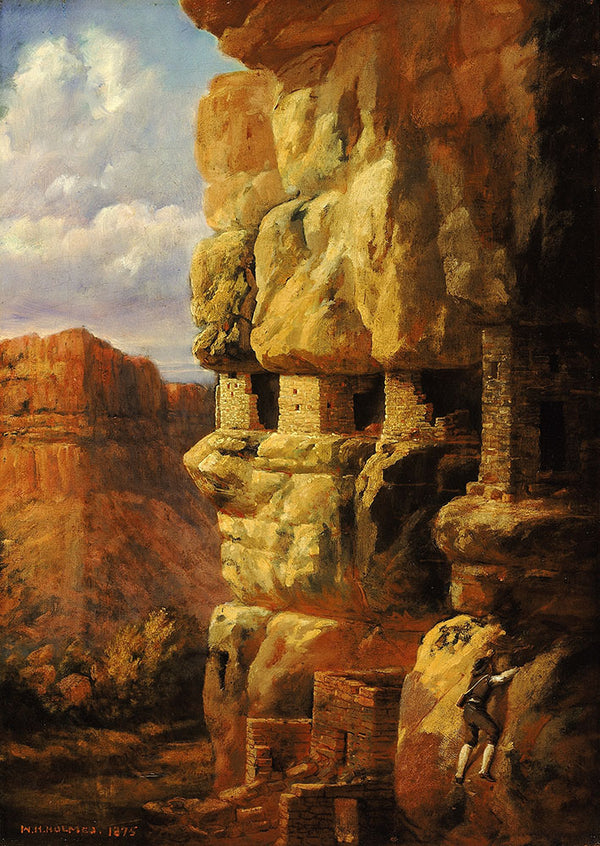 Cliff Houses On The Rio Mancos, Colorado by William Henry Holmes - Art Print - Zapista