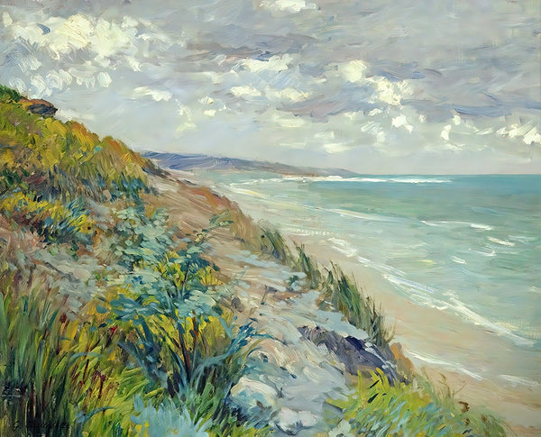 Cliffs by the sea at Trouville by Gustave Caillebotte - Art Print - Zapista