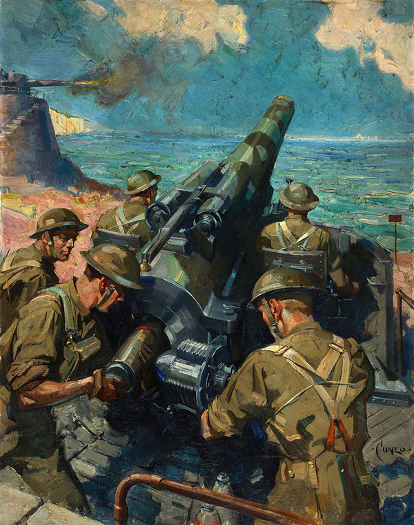 Coastal Battery Scene by Terence Cuneo - Art Print - Zapista