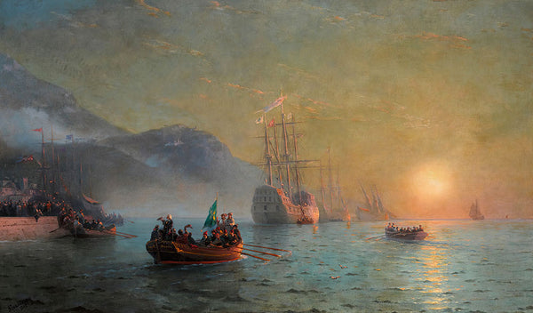 Columbus’ Farewell Before Starting on his Voyage from Port Palos in Spain by Ivan Aivazovsky - Art Print - Zapista