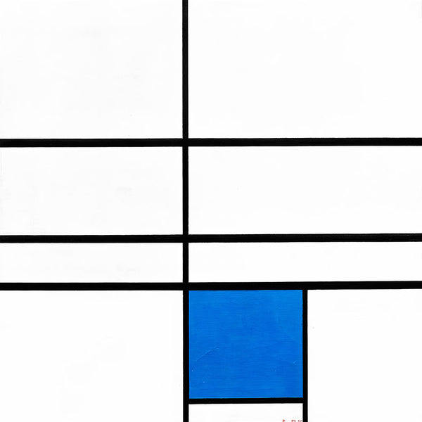 Composition With Double Line and Blue by Piet Mondrian - Art Print - Zapista