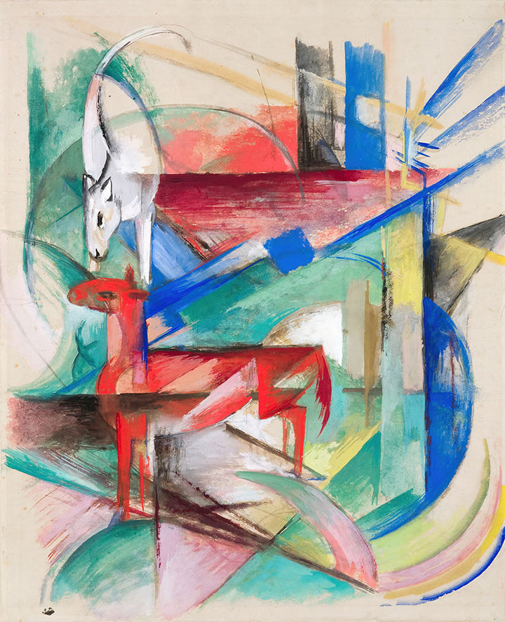 Composition with Animals II by Franz Marc - Art Print - Zapista