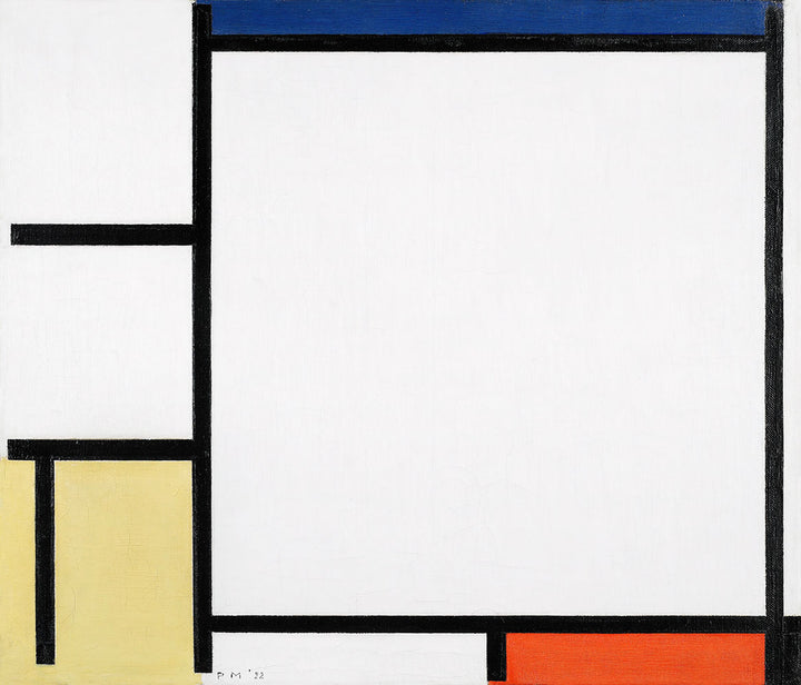 Composition with Blue, Yellow, Black, and Red by Piet Mondrian - Art Print - Zapista