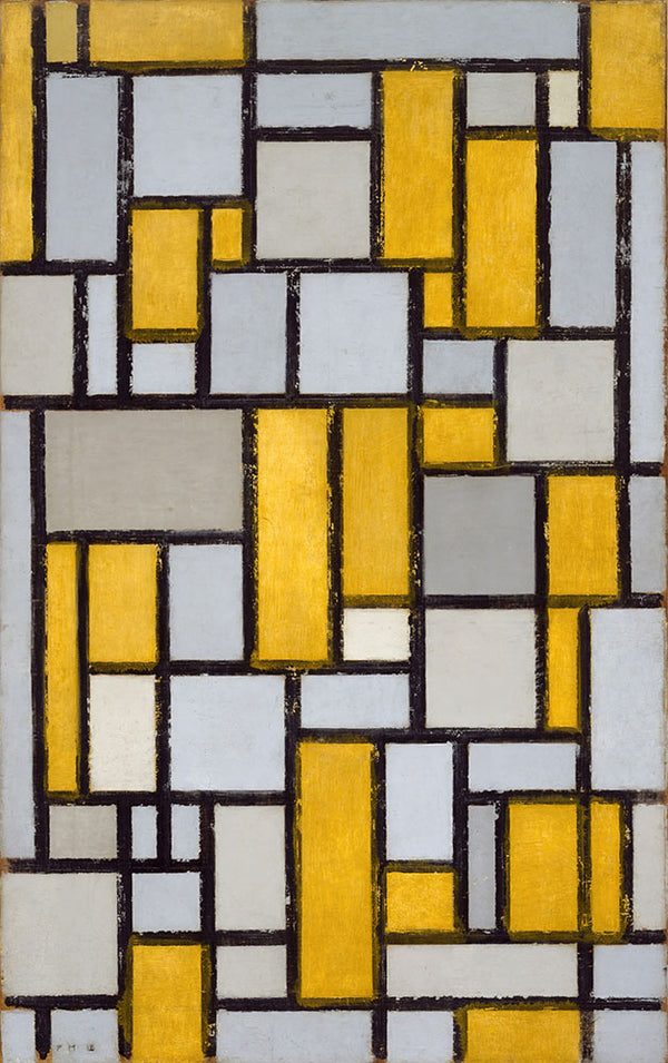 Composition with Grid No. 1 by Piet Mondrian - Art Print - Zapista