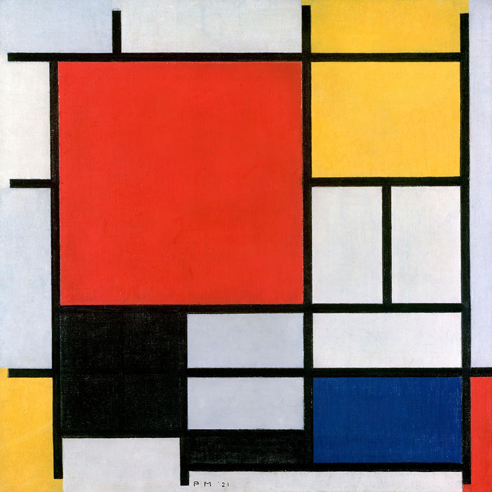 Composition with Red, Yellow, Blue and Black by Piet Mondrian - Art Print - Zapista