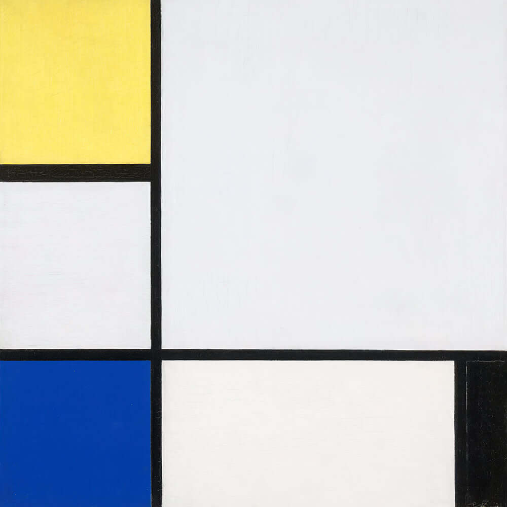 Composition with Yellow, Blue, Black and Light Blue by Piet Mondrian - Art Print - Zapista