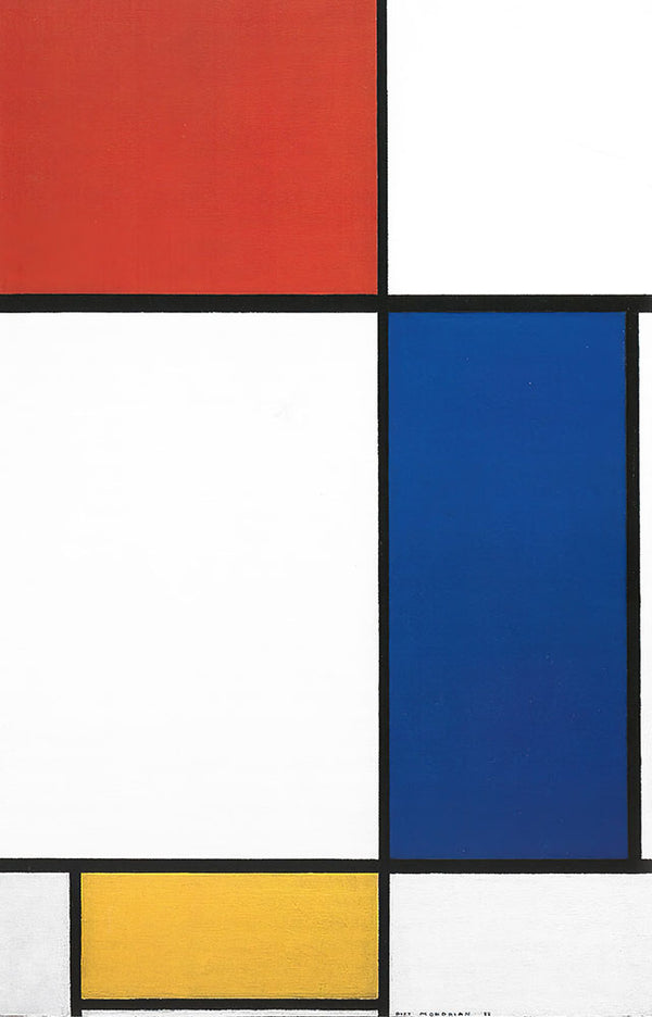 Large Composition with Red, Blue, and Yellow by Piet Mondrian - Art Print - Zapista