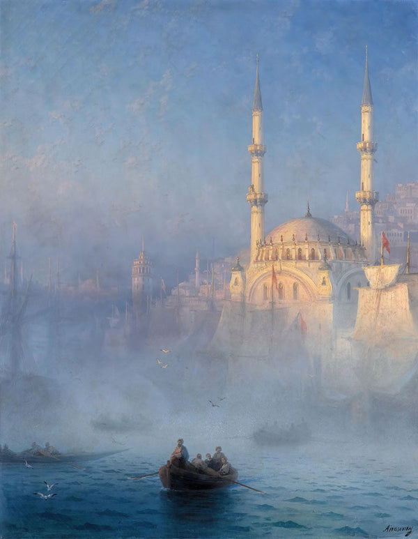 Constantinople, the Mosque of Tophane (Mosquee Nusretiye) by Ivan Aivazovsky - Art Print - Zapista