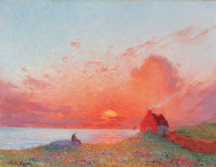 Coucher de soleil, pres du Croisic by Ferdinand du Puigaudeau - Art Print - Zapista