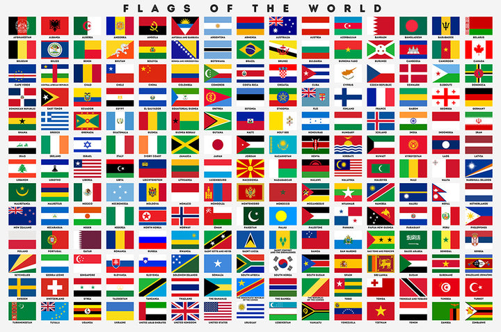 Country flags of the world - Art Print - Zapista