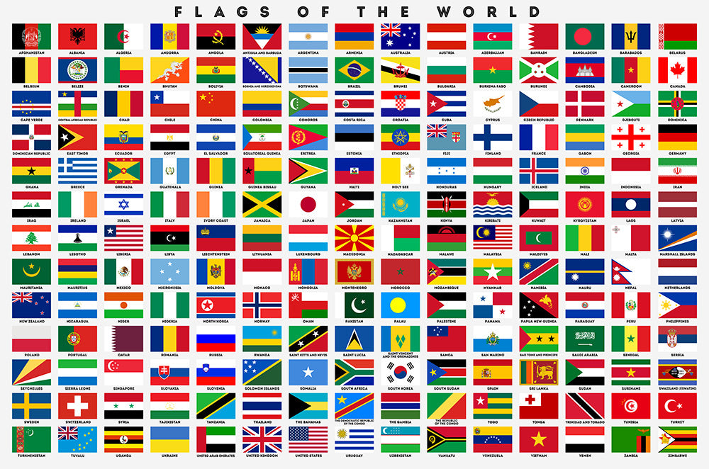 Country flags of the world - Art Print - Zapista