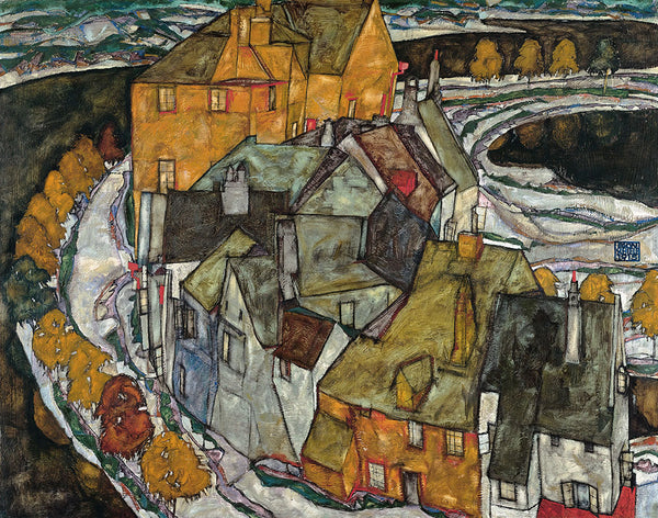 Crescent of Houses II by Egon Schiele - Art Print - Zapista