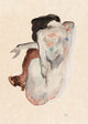 Crouching Nude in Shoes and Black Stockings by Egon Schiele - Zapista - Art Print