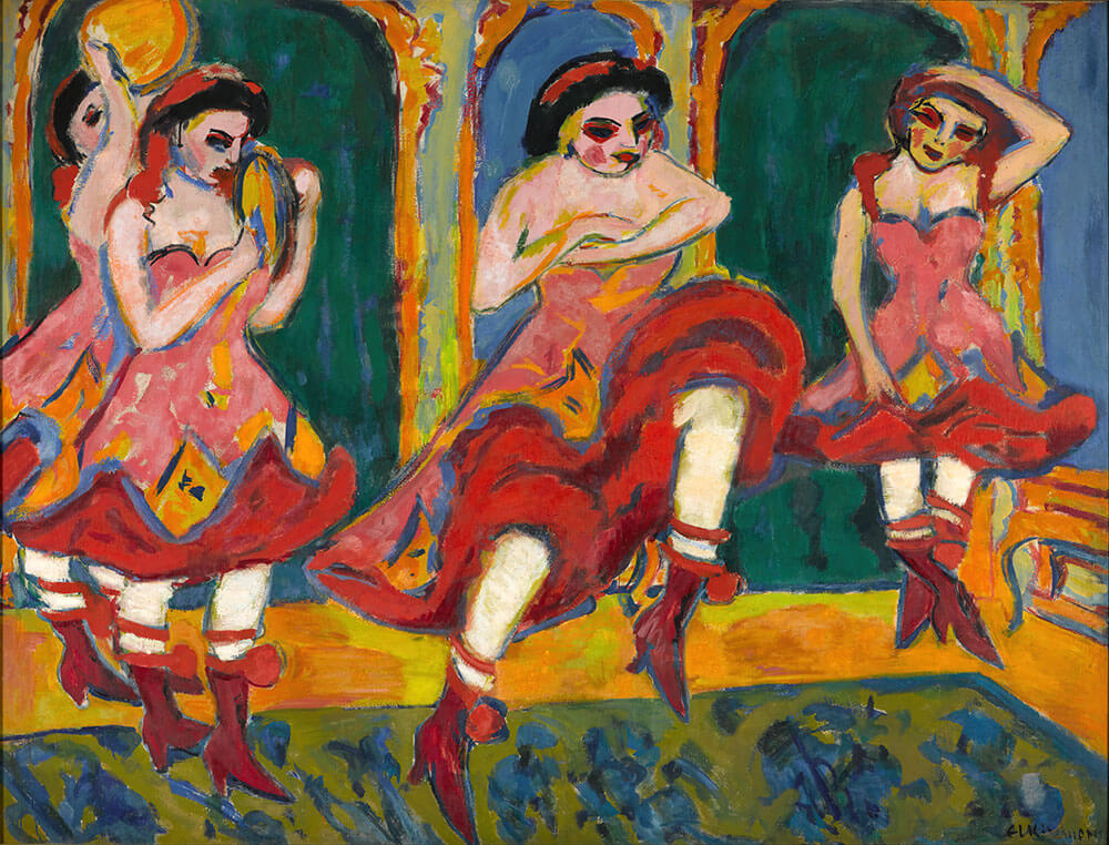 Czardas Dancers by Ernst Ludwig Kirchner - Art Print - Zapista