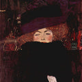 Dame mit Hut und Federboa by Gustav Klimt - Art Print - Zapista