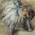 Dancer Adjusting Her Shoe by Edgar Degas - Art Print - Zapista