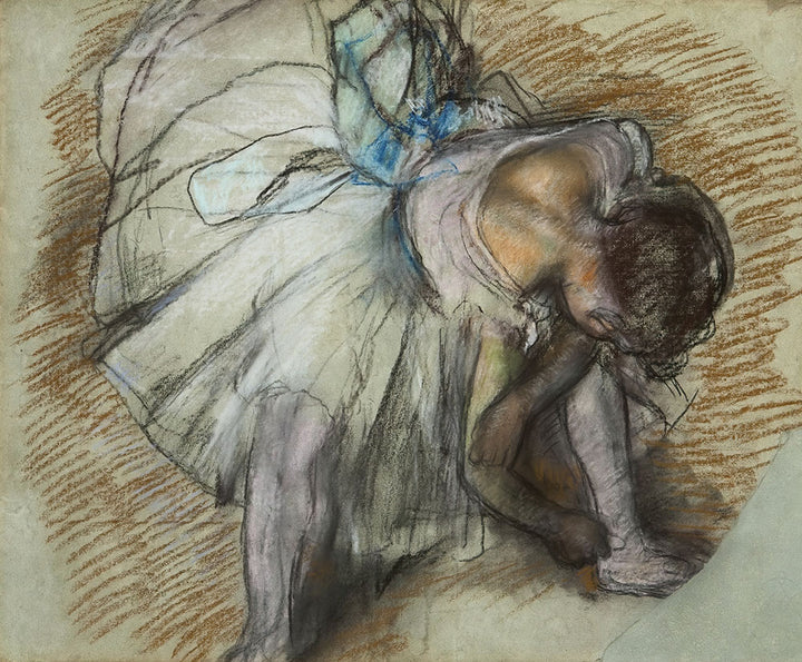 Dancer Adjusting Her Shoe by Edgar Degas - Art Print - Zapista