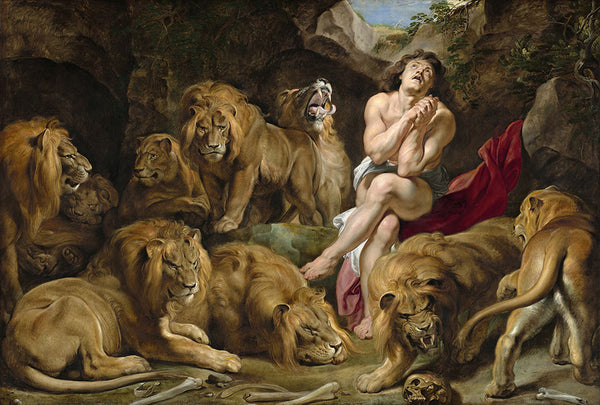 Daniel in the Lions Den by Peter Paul Rubens - Art Print - Zapista