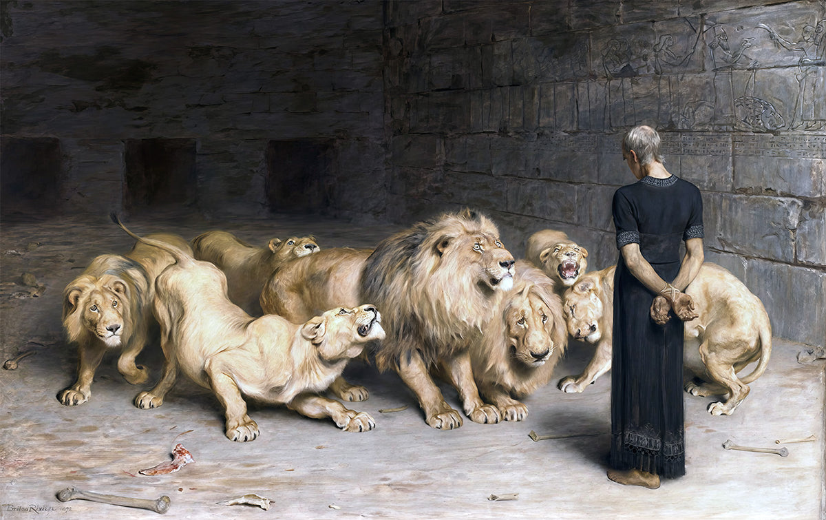 Daniel in the Lion's Den by Briton Riviere - Art Print - Zapista