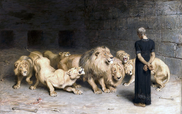 Daniel in the Lion's Den by Briton Riviere - Art Print - Zapista