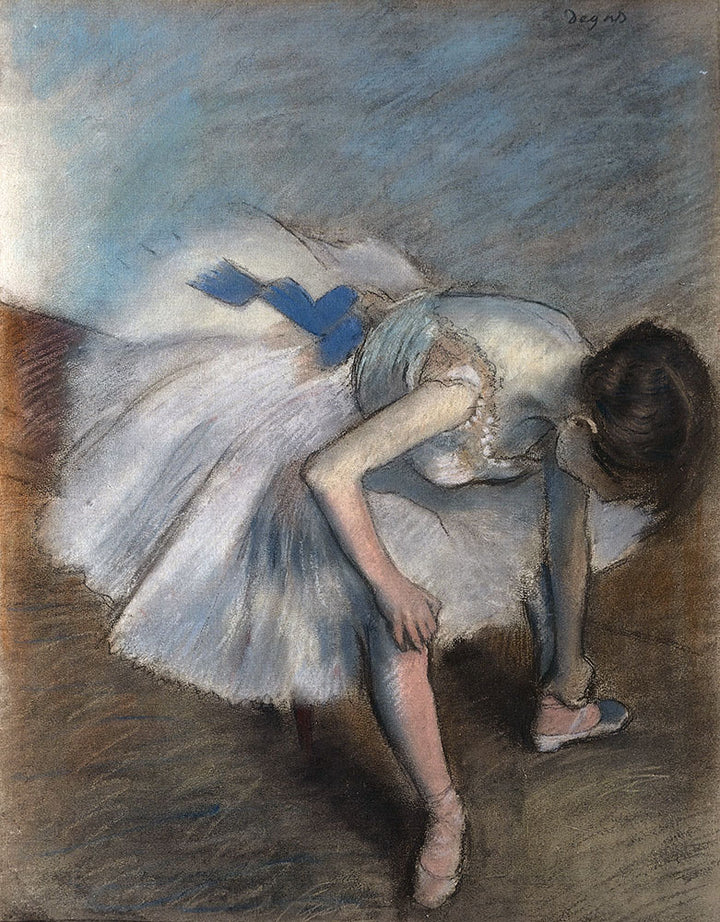 Danseuse rattachant son soulier by Edgar Degas - Art Print - Zapista