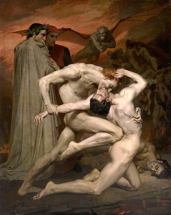 Dante and Virgil in Hell by William Bouguereau - Art Print - Zapista